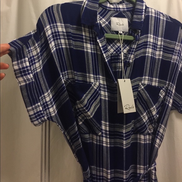 NEW WITH TAGS Rails plaid button down dress - Picture 3 of 7