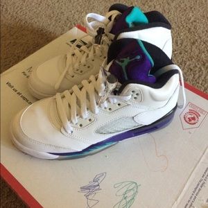 Jordan 5s wore once 3.5y youth or 5 womens