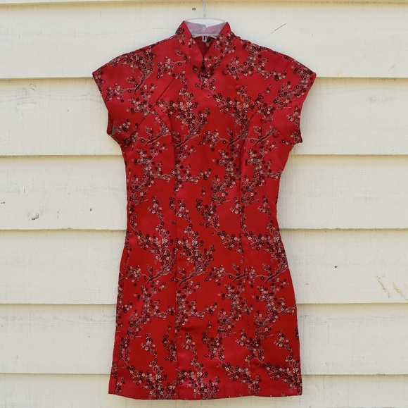 Vintage 90s Cherry Blossom Dress - Picture 2 of 16