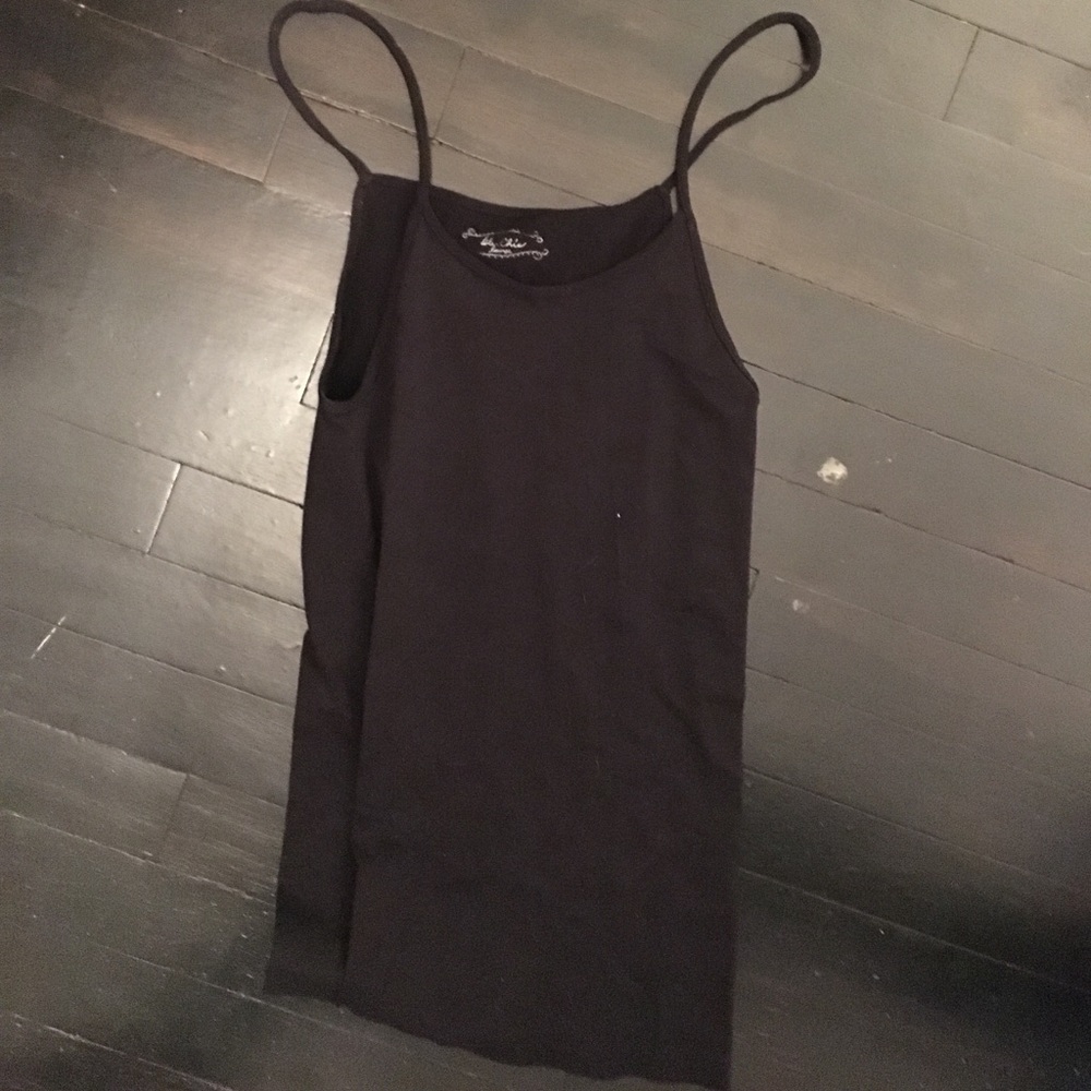 Black spaghetti strap tank top