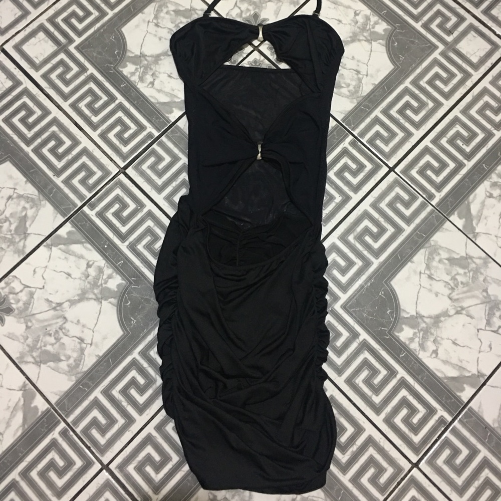 Very sexy black mesh dress