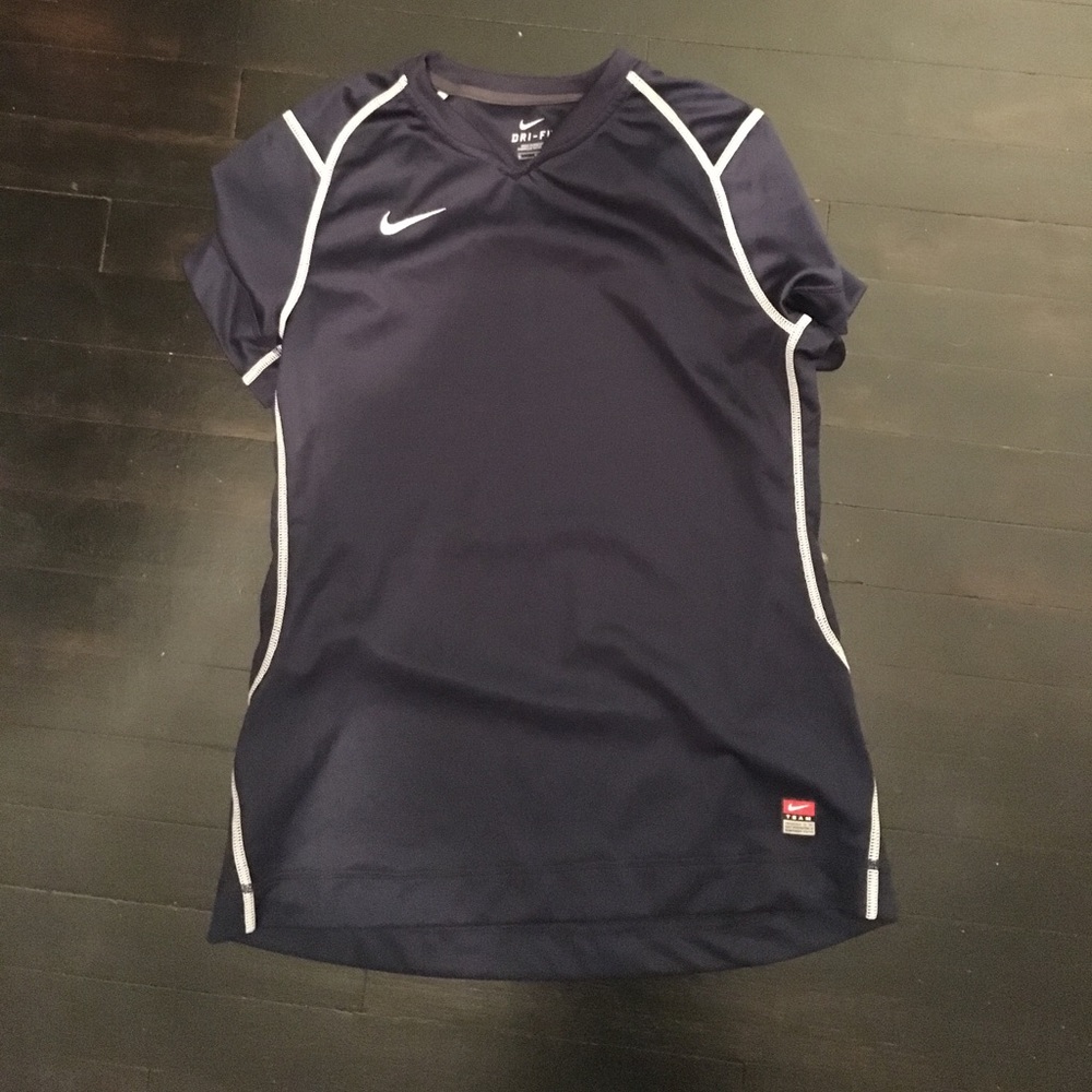 Navy blue Nike dry fit shirt