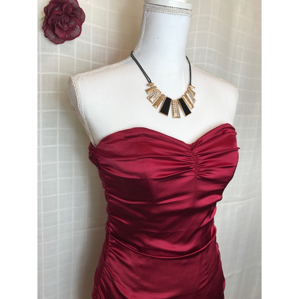Maroon Silk Fancy Dress (0)