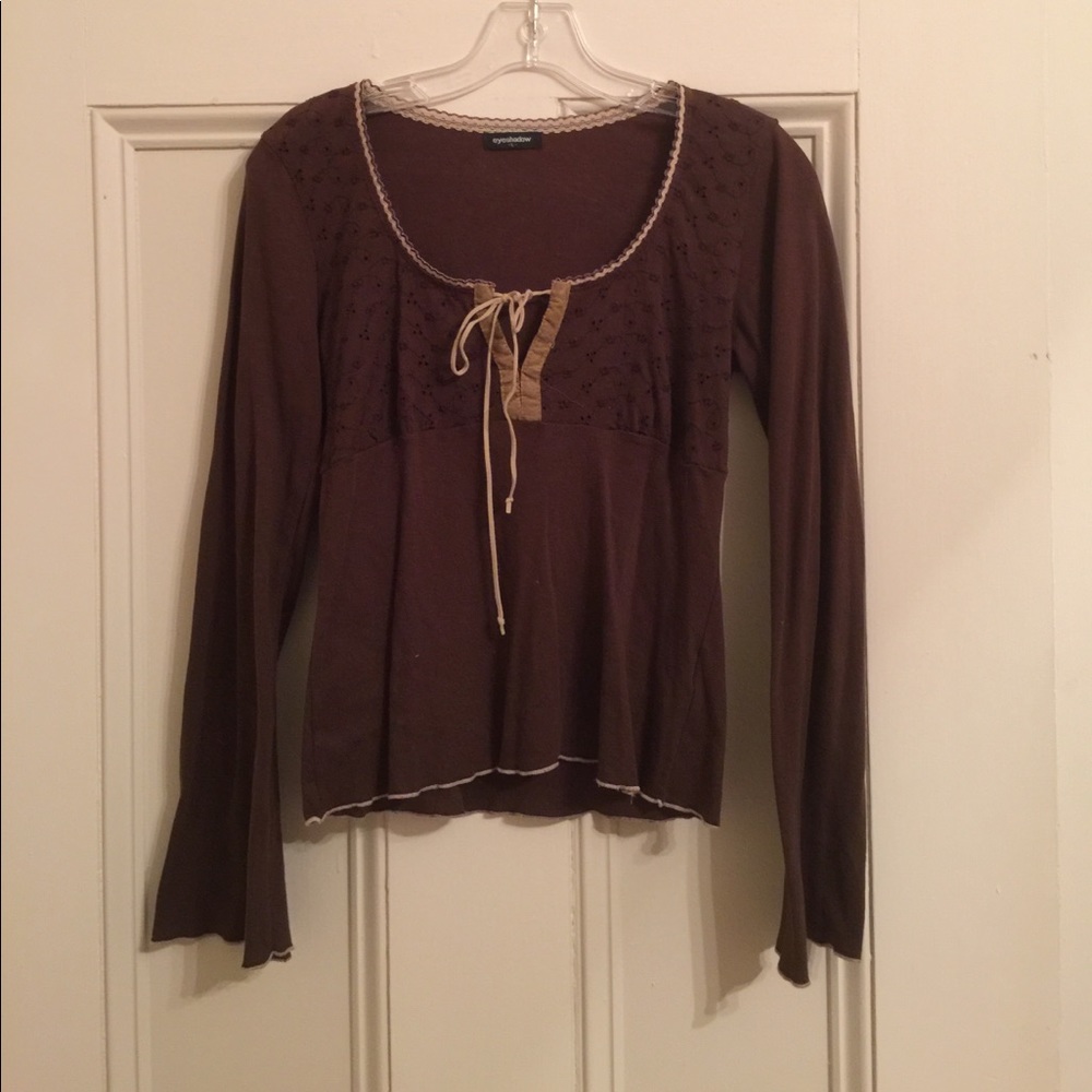 Dainty tie front shirt.