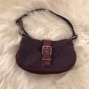 Unique leather and suede purple Coach purse 💜