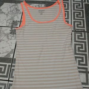 Peach Tan and White striped T-shirt