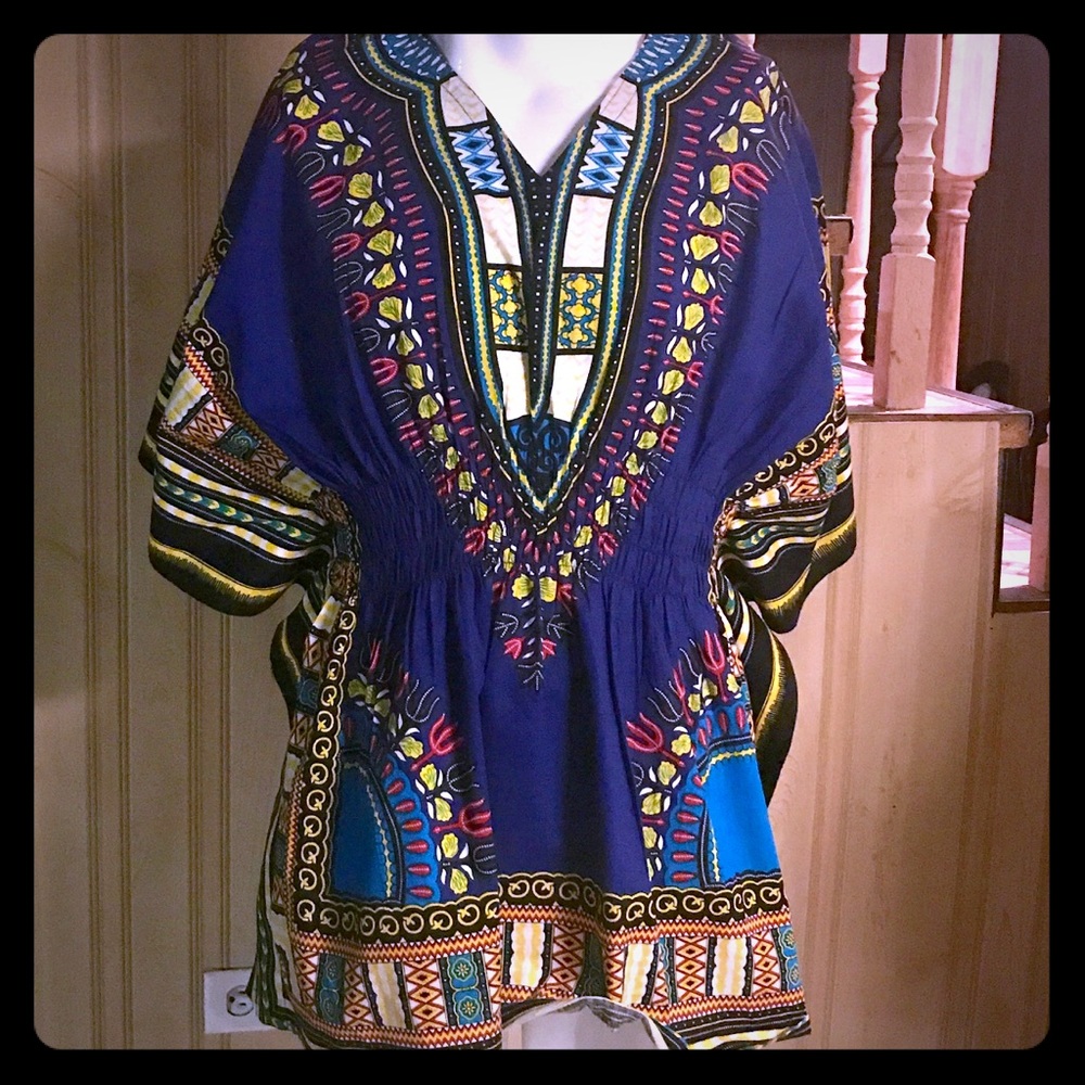 Dashiki Women Poncho Top