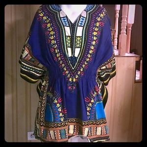 Dashiki Women Poncho Top