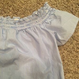 Pink Rose Blue Seersucker Dress