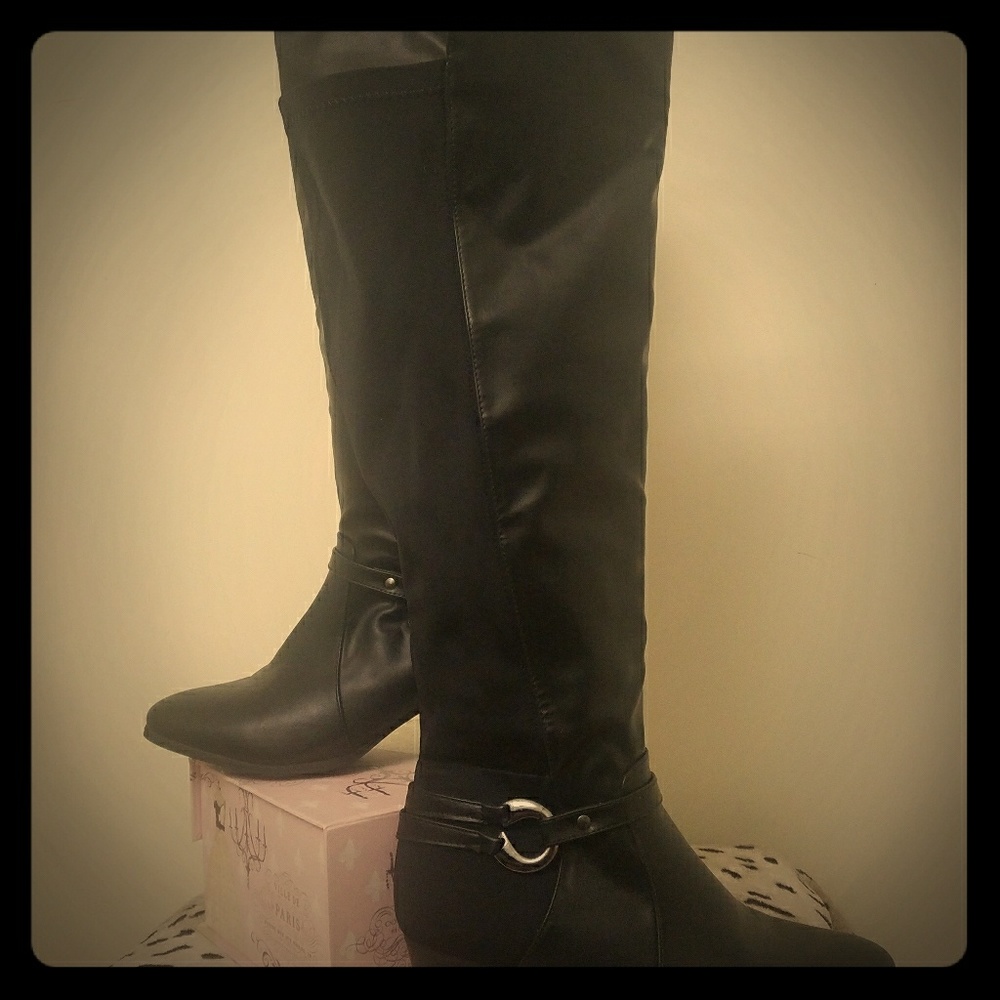 Black Knee High Boots
