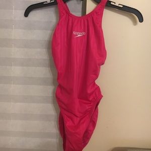 Speedo one piece suit - dark pink/light red
