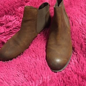 Franco Sarto Brown Leather Chelsea Boots