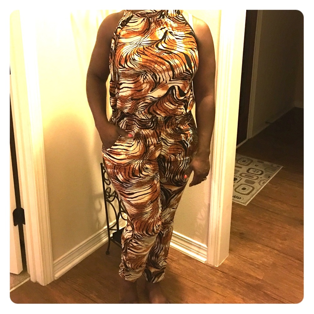 Chic Animal print Jumper/Romper