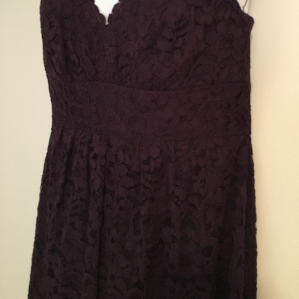 David's Bridal Bridesmaid Plum Dress