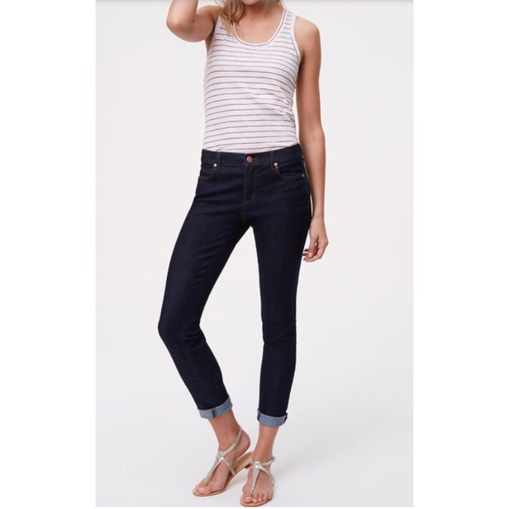 Ann Taylor Loft Modern Dark Wash Skinny Jeans
