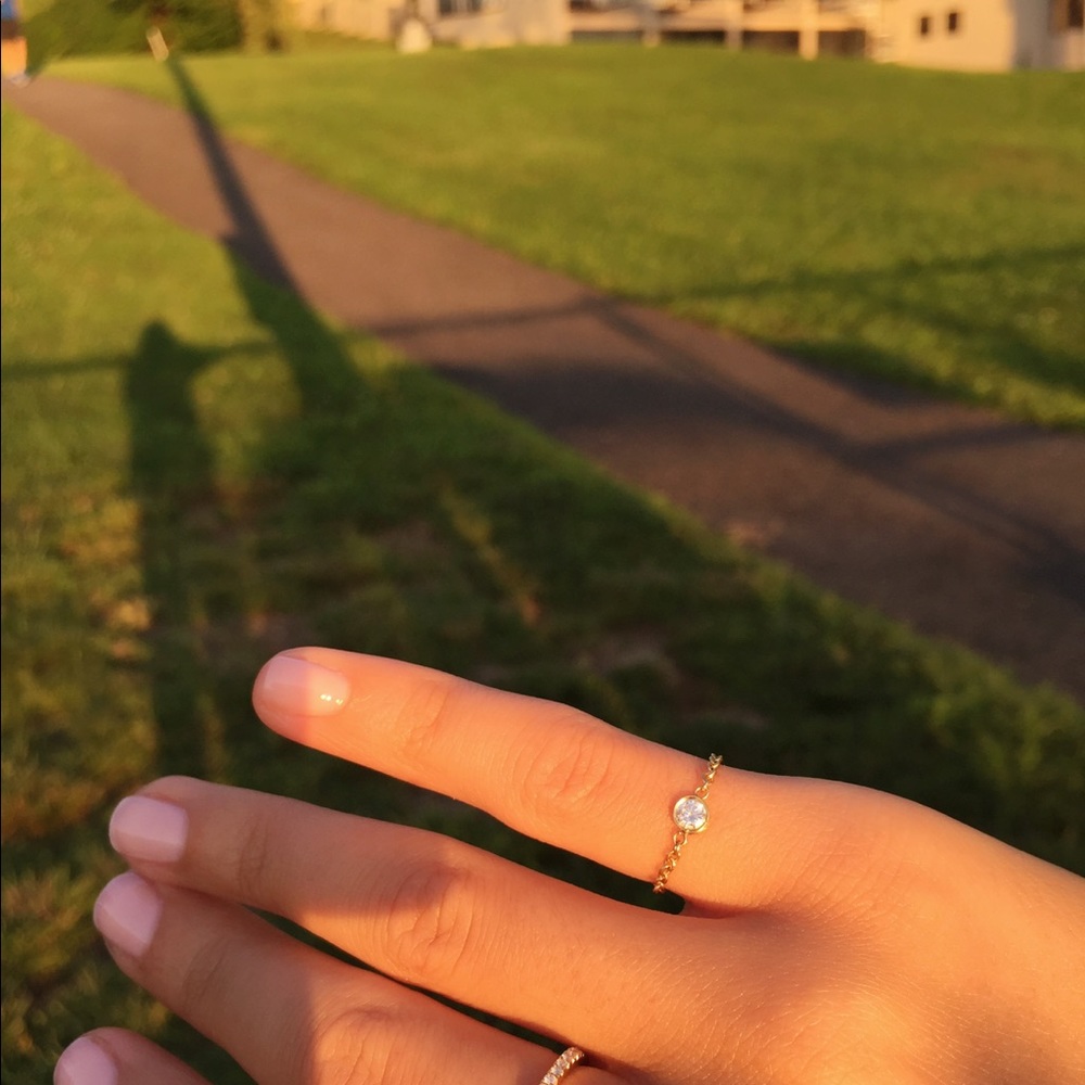 Delicate pinky or any finger ring.