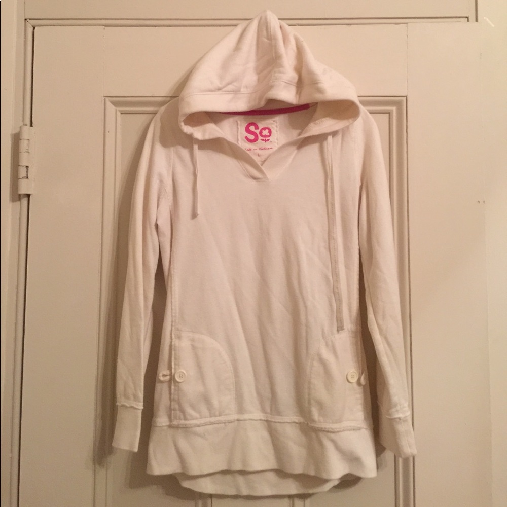 SO hooded sweatshirt. NWOT. Ivory colored.