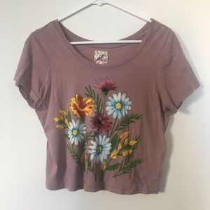 Floral Cropped Tee