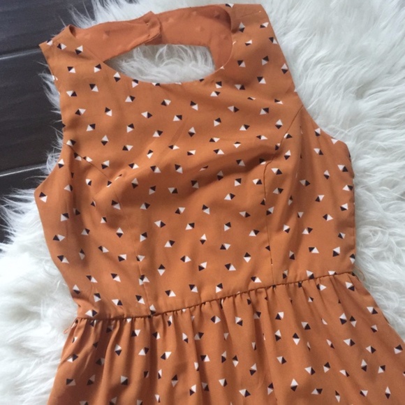 Forever XXI Geometrical Orange Dress M - Picture 1 of 1