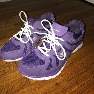 Purple sneakers