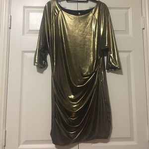 RACHEL Rachel Roy Gold Lamé dress