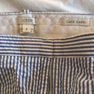 J. Crew seersucker cafe capri