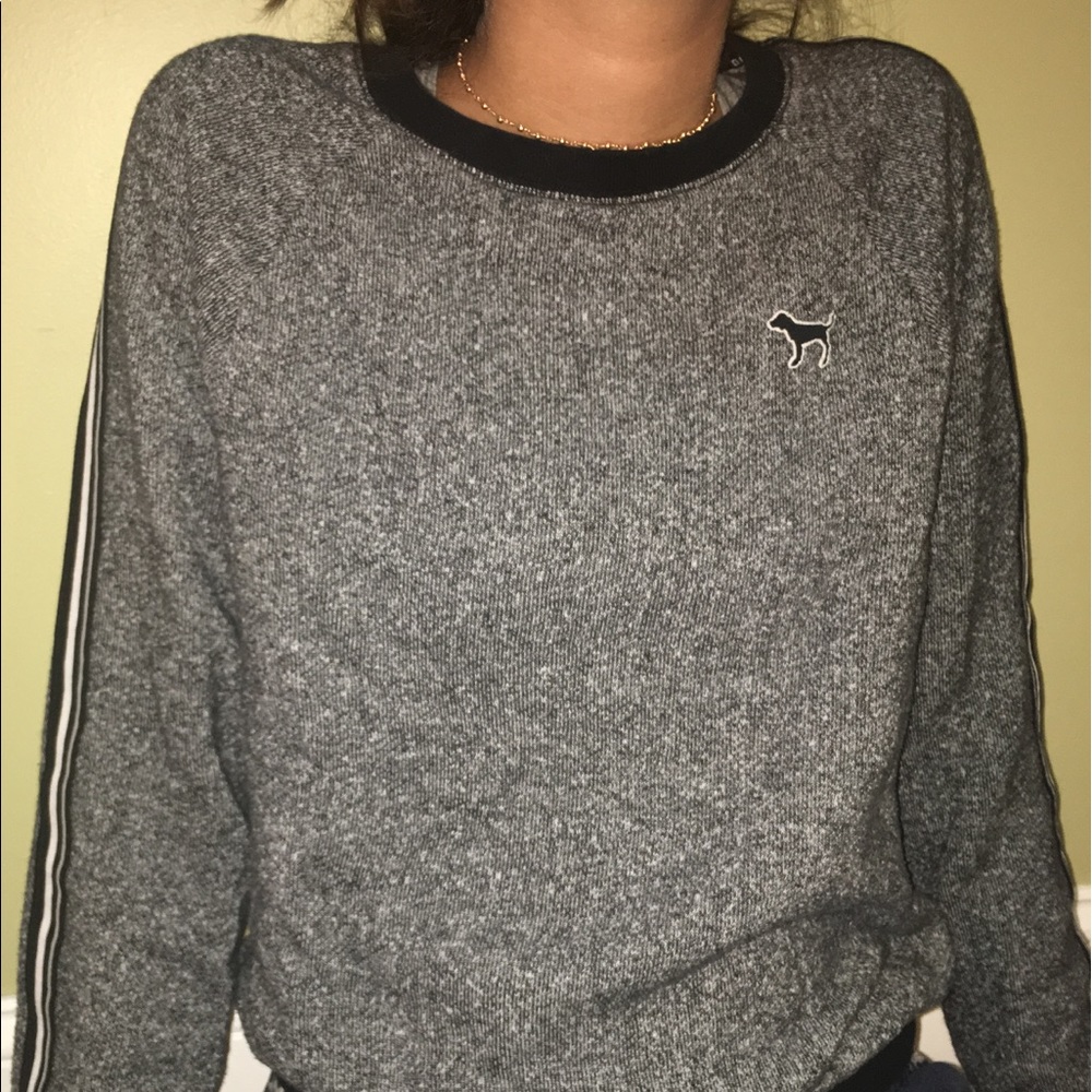 pink Victoria secret sweatshirt