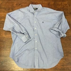 Polo by Ralph Lauren Blue/white Button Down Shirt