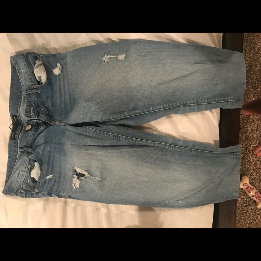 Light wash Express boyfriend ankle  jeans