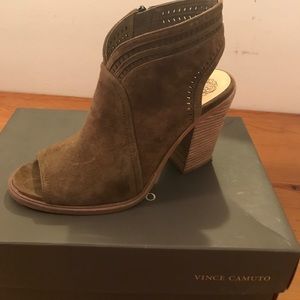 Vince Camuto Open toe ankle booties
