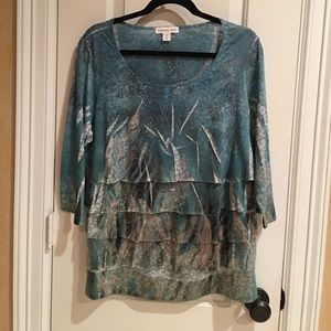 REDUCEDColdwater Creek turquoise top(NWT)XL(16)