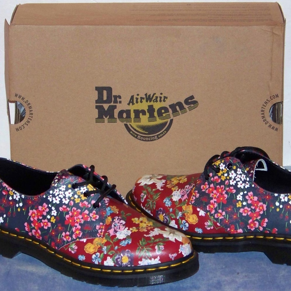 DR MARTENS multi FLORAL mix 1461 oxford SHOES 9