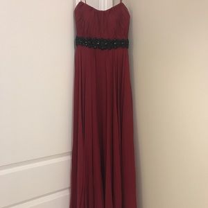 Theia red/maroonish evening gown