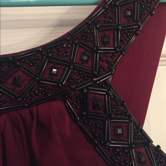NWT JC Penny Burgundy dress - Picture 2 of 5