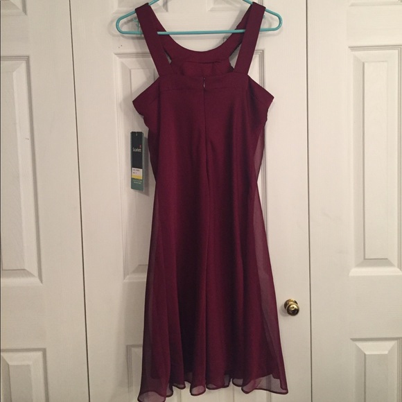 NWT JC Penny Burgundy dress - Picture 4 of 5