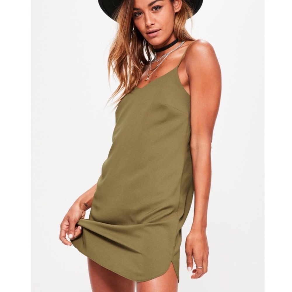 MISSGUIDED green shift dress
