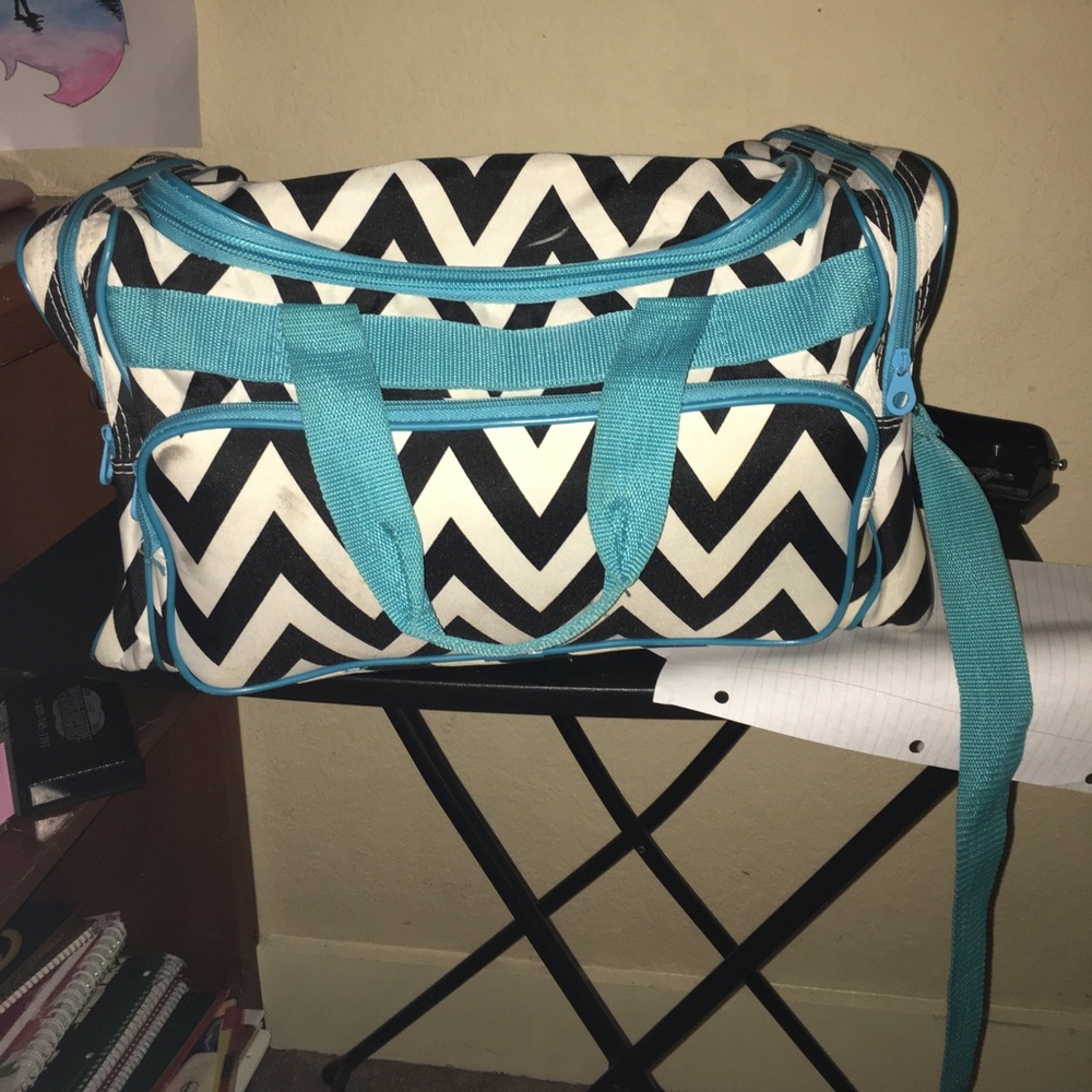 Chevron duffle bag