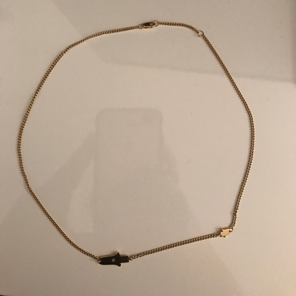Jennifer Zeuner Diamond Hamsa Necklace