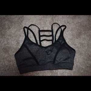 Black and Gray Sports Bra