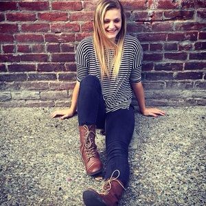 Light Brown Combat Boots