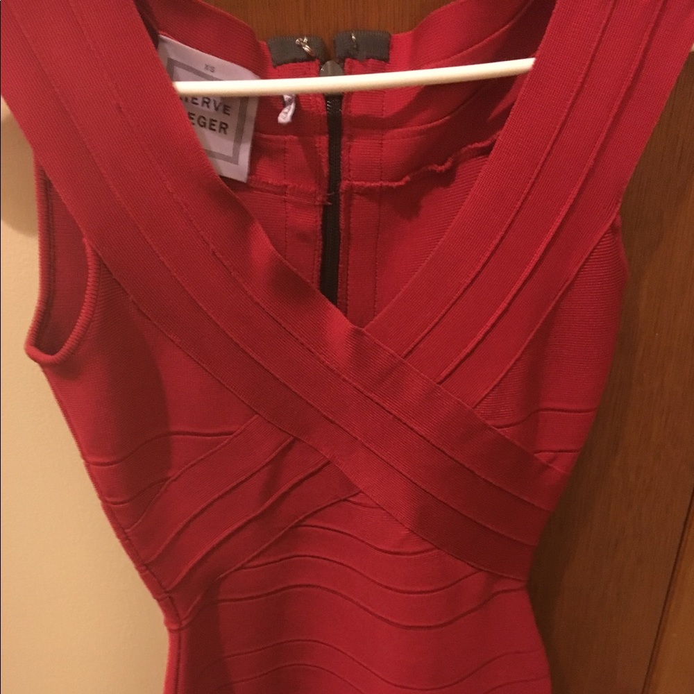 Herve Leger Dress Red
