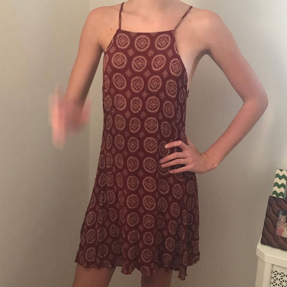 New Maroon Brandy Melville sun dress