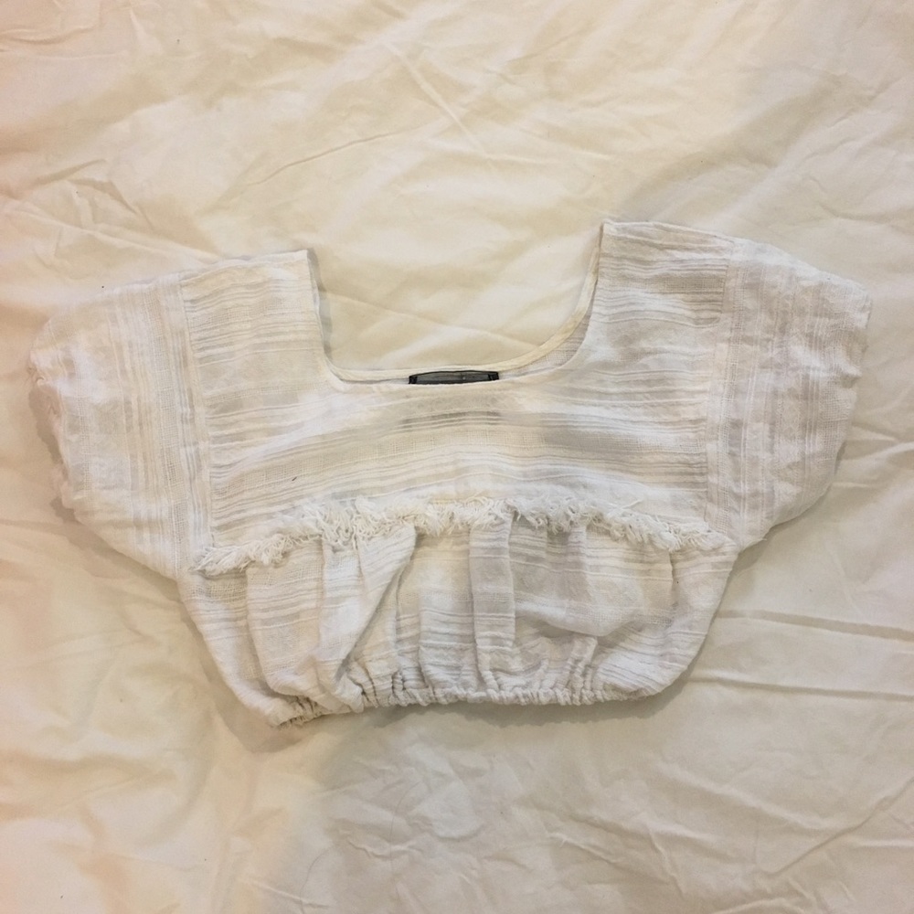Adorable white vintage Reformation crop top XS