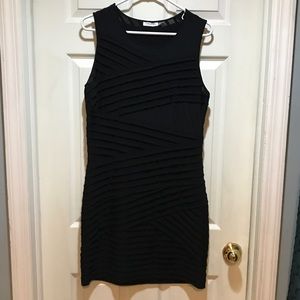 Calvin Klein black cocktail dress.