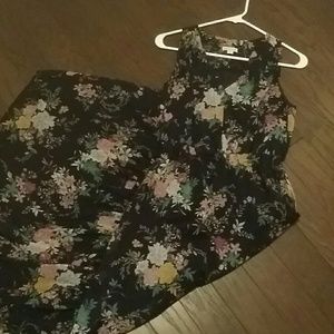 Merona Navy, Floral Maxi - xs