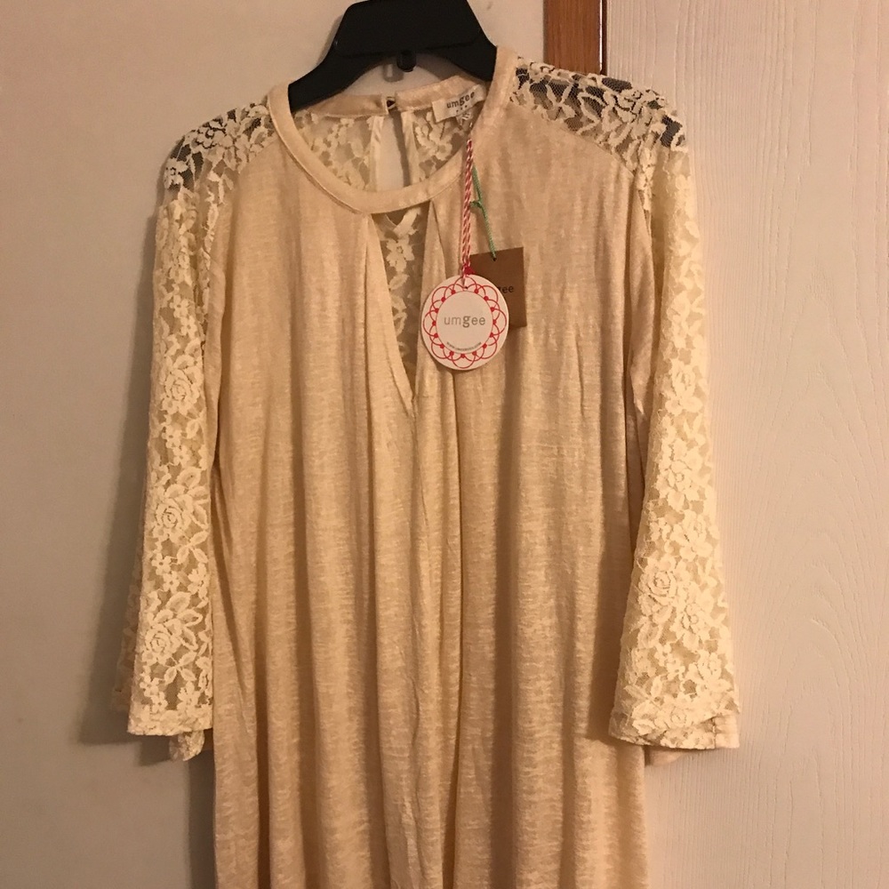 Lace long blouse