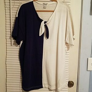 2 tone short sleeve shirt