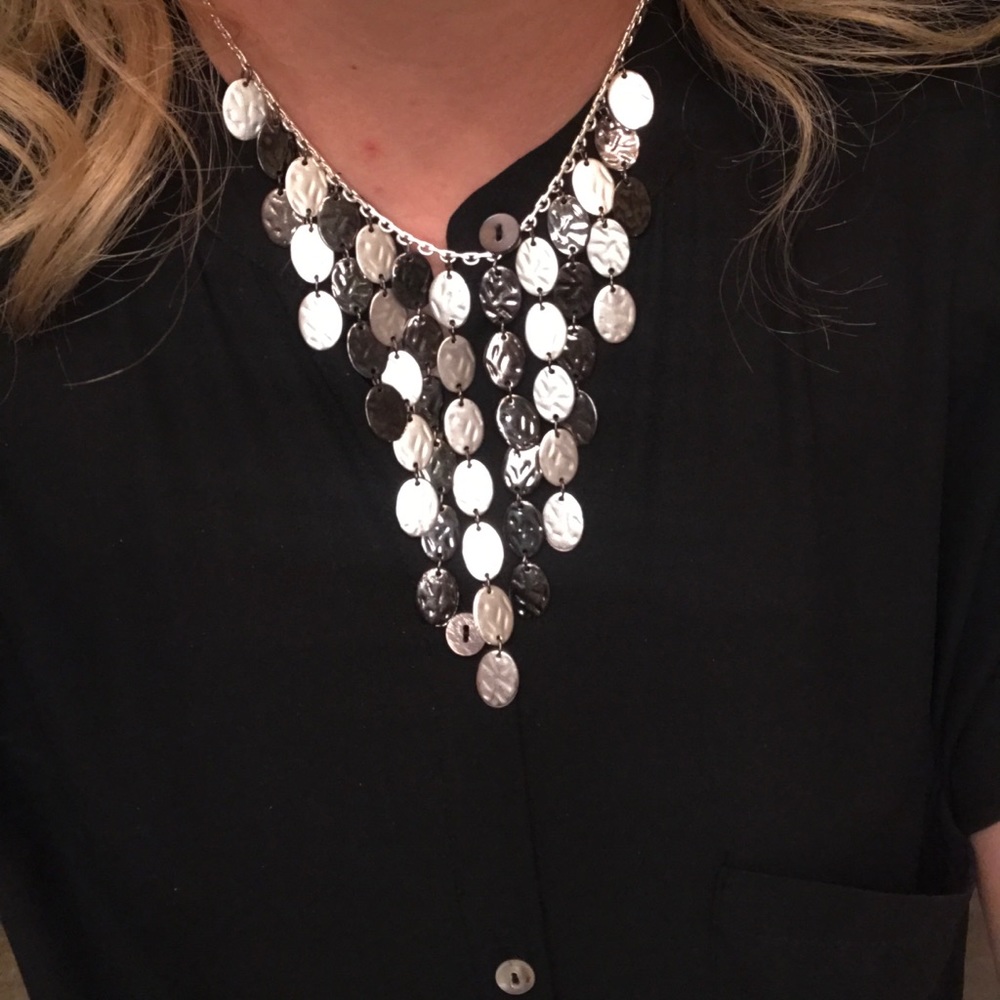 Silver and grey necklace