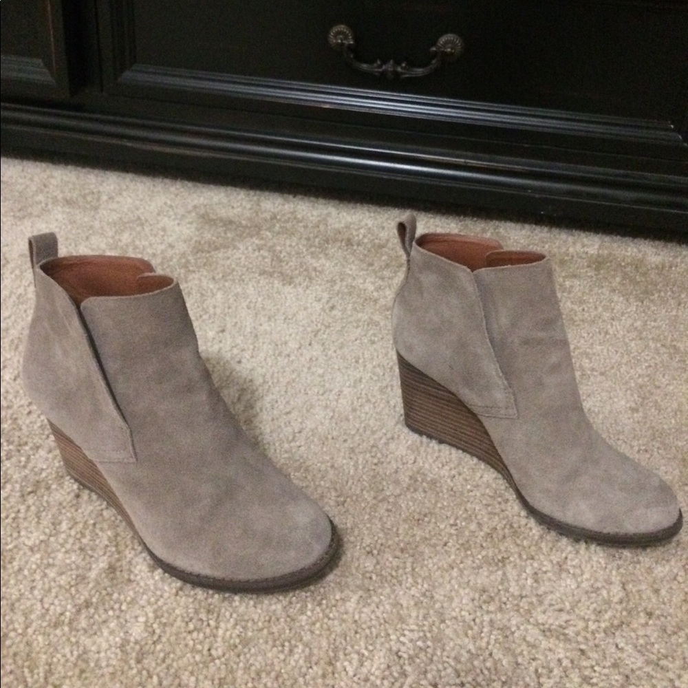 Lucky wedge booties