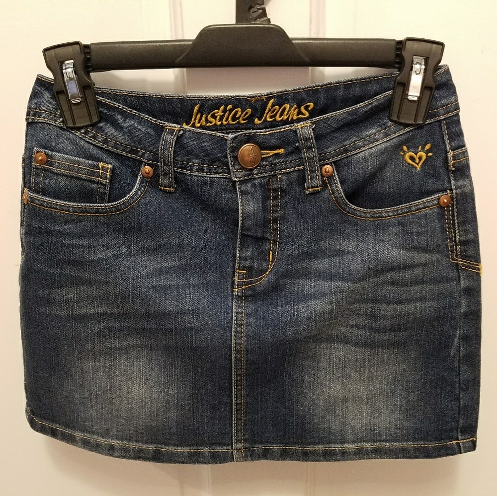 Justice Jeans Girls Size 10 Skirt